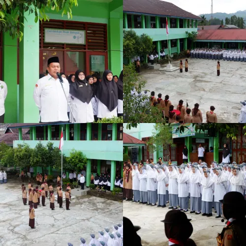 H. ADE PABRIAN ISNPEKTUR UCAPACARA PENAIKAN BENDERA